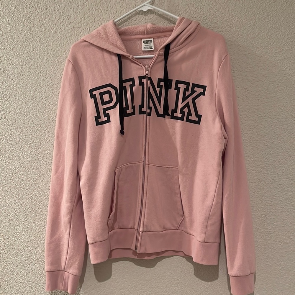 Pink Victoria Secret Zip Up Hoodie
